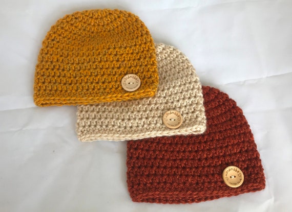 orange baby beanie
