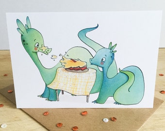 Water Dragon birthday - greeting card for birthdays and celebrations