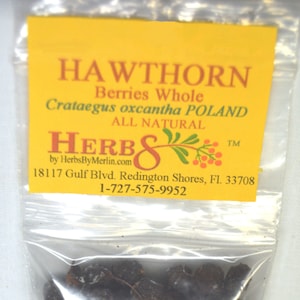 Hawthorn Berries Whole - (Crataegus oxcantha)