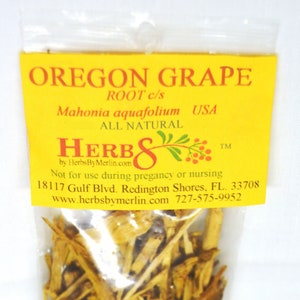 Oregon Grape Root. (Mahonia aquifolium).