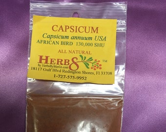 Capsicum  - (Capsicum annuum).  African Bird  130,000 SHU