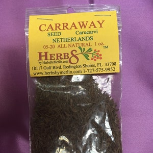Caraway Seed Cut Sifted Hand Packed   (Carum carvi)