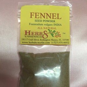 Fennel Seed Powder.      (Foeniculum  vulgare)