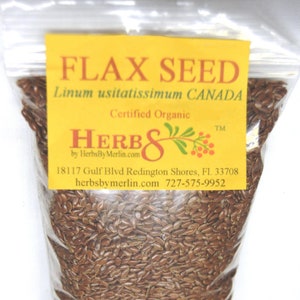 Flax Seeds   (Linum usitatissimum)   5 Oz