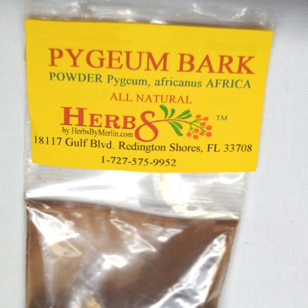 Pygeum Bark Powder (Pygeum africanus).