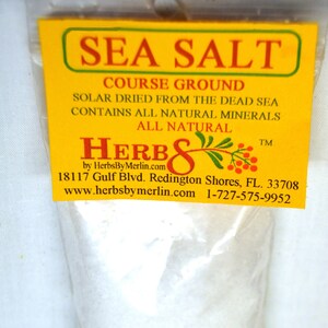 Sea Salt, Course Ground  -   Solar Dried From The Dead Sea.  Contains All Natural Minerals.
