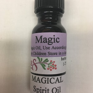 MAGIC Magic Oil.  1/2 ounce.  Spirituality, Rituals, Witchcraft Ceremonies. Magical.