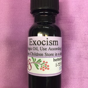 Exorcism Magic Oil.  1/2 ounce.  Spirituality, Rituals, Witchcraft Ceremonies. Magical.