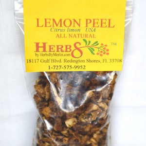 Lemon Peel.   (Citrus limon).