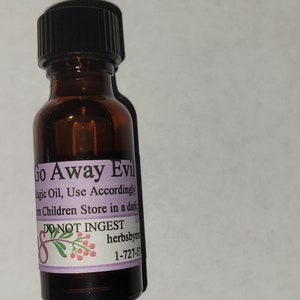 Go Away Evil Magic Oil.  Witchcraft Ceremonies.
