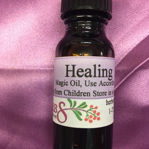 Healing Magic Oil.  1/2 ounce.  Spirituality, Rituals, Witchcraft Ceremonies. Magical.