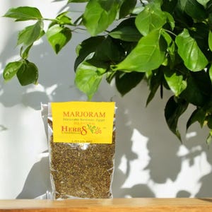 Marjoram.    (Marjorana hortensis). Chopped Sifted Hand Packed