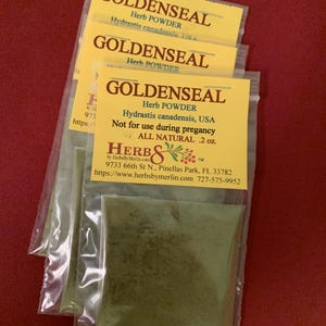 GoldenSeal Herb Powder -   (Hydrastis canadensis).
