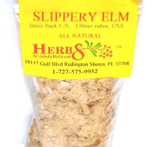 Slippery Elm Inner Bark - Ulmus rubra.  All Natural.