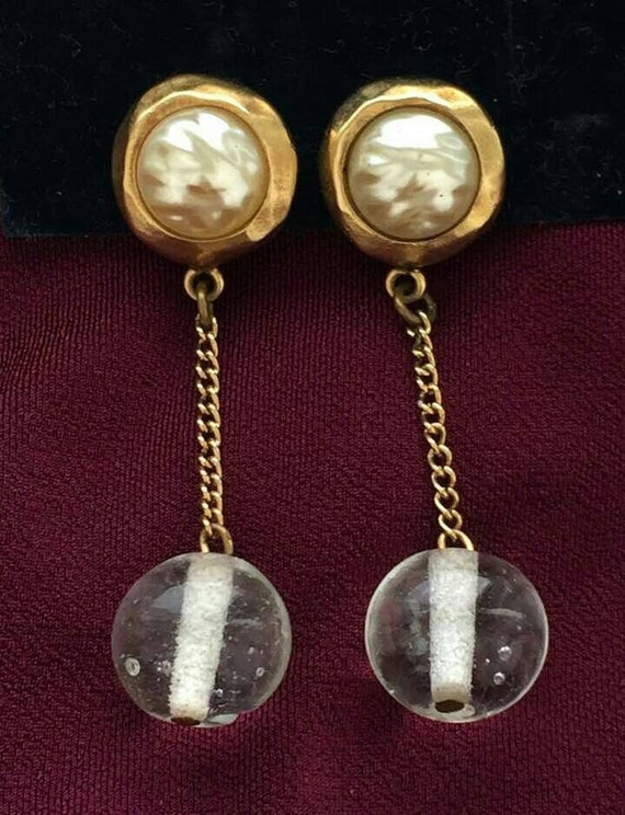 Wow! Robert Lee Morris Earrings Baroque Pearl Cry… - image 1