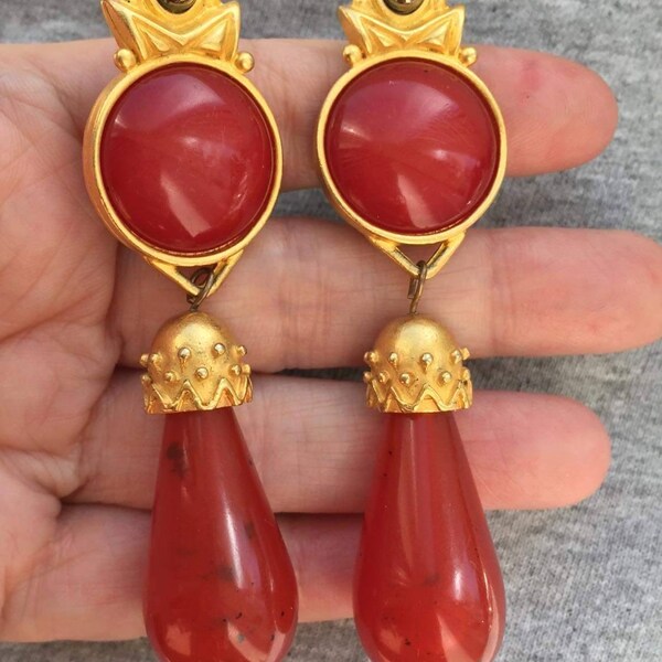 Orange Earrings Etsy