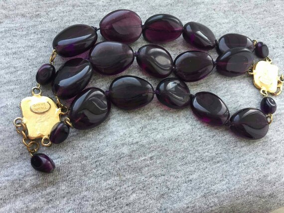 Wow! Dayne DuVall Purple Stone Wide Thick Bracele… - image 4