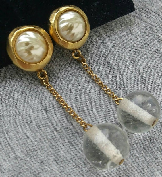 Wow! Robert Lee Morris Earrings Baroque Pearl Cry… - image 3