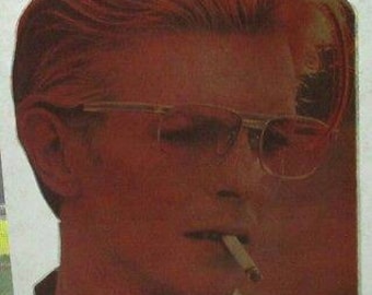 Rare! David Bowie T shirt Iron on decal ONLY!! memorabilia Original vintage 1970s Ziggy Stardust Rolling Stone magazine photo Starman