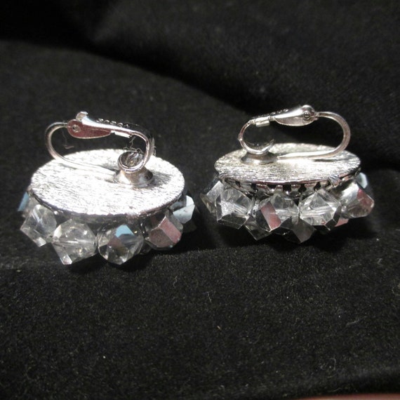 Stunning Vogue Earrings Crystal bling silvertone … - image 3