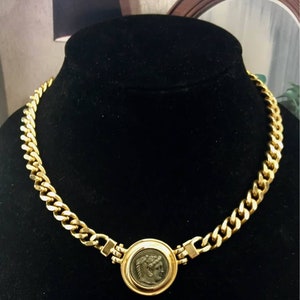 Wow Ben Amun Designer Coin Necklace Roman Etruscan Revival - Etsy