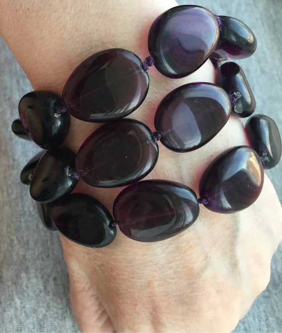 Wow! Dayne DuVall Purple Stone Wide Thick Bracele… - image 2