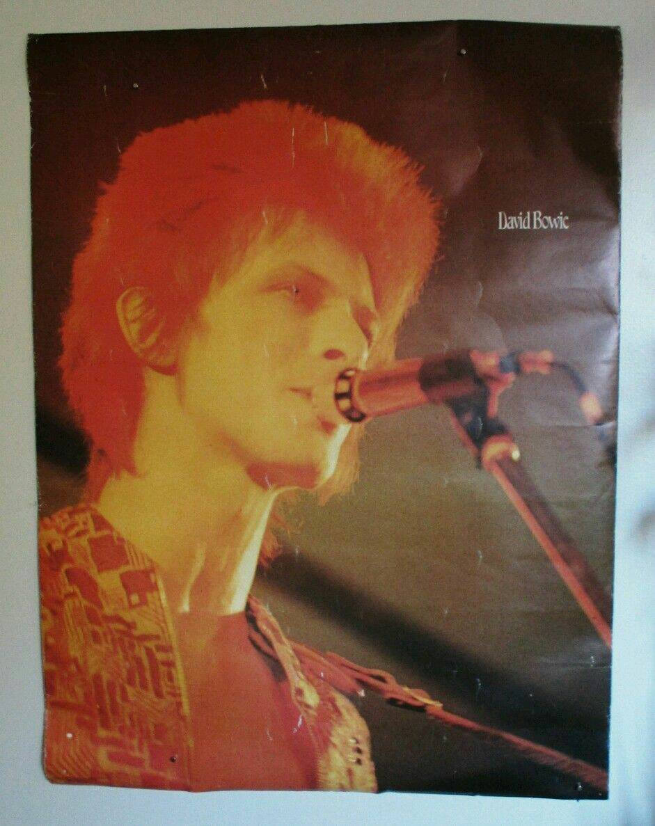 Mega David Bowie Poster Ziggy Stardust In Concert On Stage Etsy
