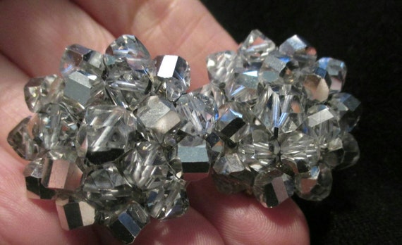 Stunning Vogue Earrings Crystal bling silvertone … - image 2