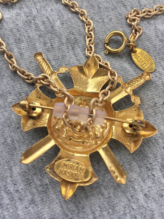 OOAK Vintage Designer Miriam Haskell Maltese cros… - image 2