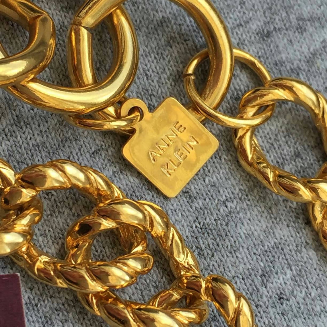Rarest NOS Anne Klein Lion Head Necklace Cuban chain link | Etsy