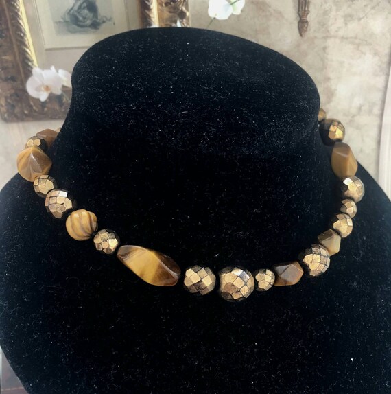 Donna Karan Necklace Tiger's Eye 