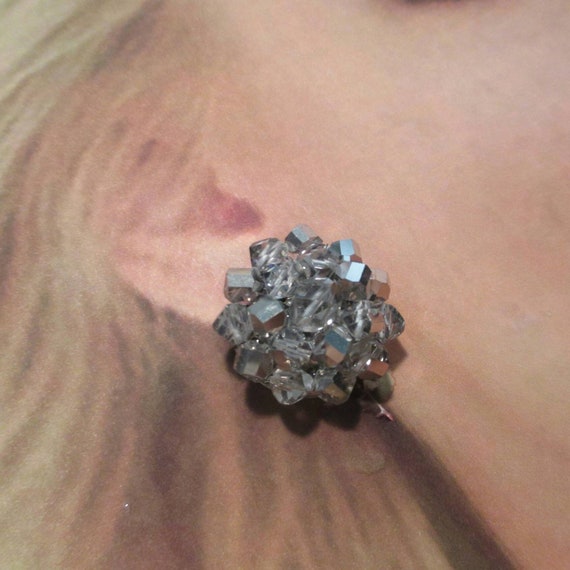 Stunning Vogue Earrings Crystal bling silvertone … - image 5