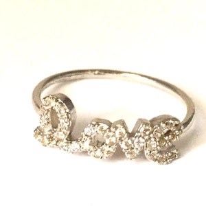 CZ Love Ring - Available in Gold & Silver - BFF Gift Best Friend Wedding