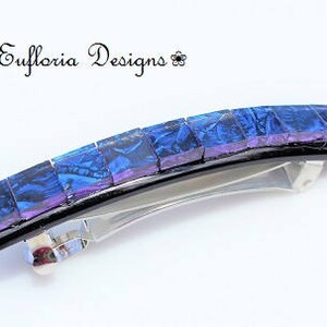 Jeweled Hair Barrettes for Women | Hair Accessories, Blue Glass Hair Clip, Unique Barette Large  Hair Jewelry Gift for Woman, French Barrett