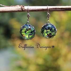 Fire Opal Earrings Dangle for Women | Peridot Jewelry, 925 Lever Back Earings, Sterling Silver Green Opal Drop Earrings, Unique Gift for Her