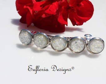 White Stone Barrette - Etsy White Stone Barrette - Etsy