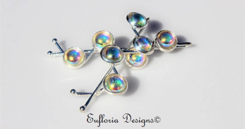 Wedding Barette Rhinestone Hair Clip Vintage Crystal Hair Pins Womens Hair Accessories Hair Barrette for Bride White Glass Hair Clip