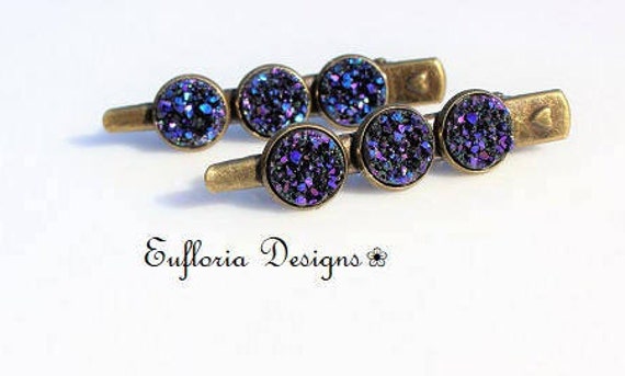 Purple Hair Clips For Thick Hair Womens Hair Accessories Etsy