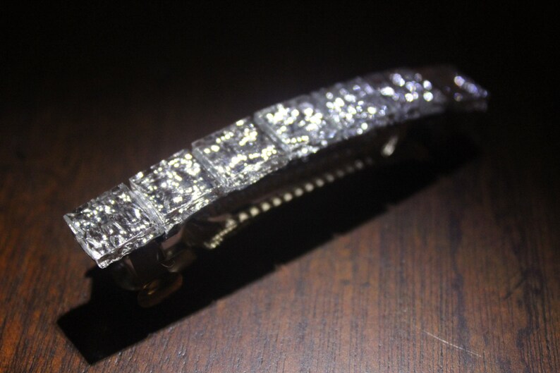 Large Hair Clip Womens Hair Accessories Silver French Barrette Wedding Barrette Thick Hair Barrette Womans Barette Handmade