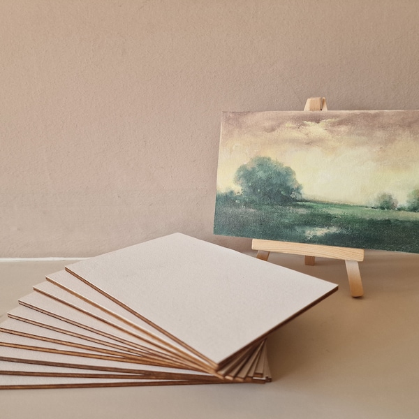 Plein Air Canvas Panels / Linen Panels for Oil Painting and Acrylic - 6" x 4"