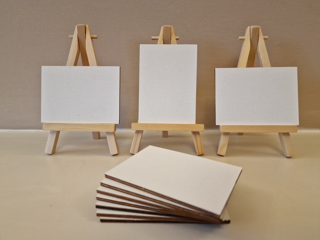 Set of 10 ACEO Mini Canvas Panels / Linen Panels for Oil Painting and