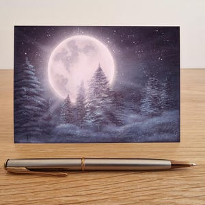 Lune d'hiver - Carte de voeux A6