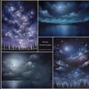 Collection de cartes de voeux Winter Dreamscapes - Lot de 10 cartes de Noël