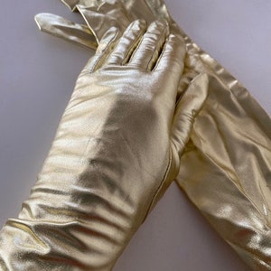 Adult Unisex Gloves Silver Lame main image 1