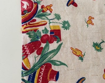 Mexican Themed Table Runner, vintage