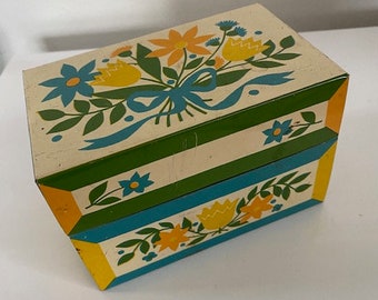 Recipe File Box Metal Vintage, Made By Syndicate Manufacturing