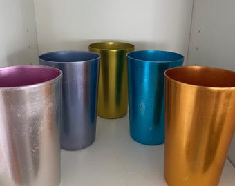 Aluminum Tumblers, Set of Five