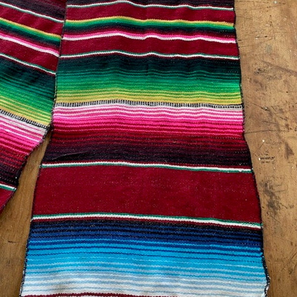 Vintage Mexican Saltillo Table Runner