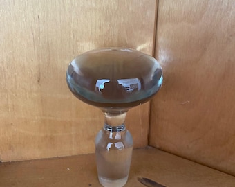Vintage Clear Glass Decanter Stopper, Bottle Replacement