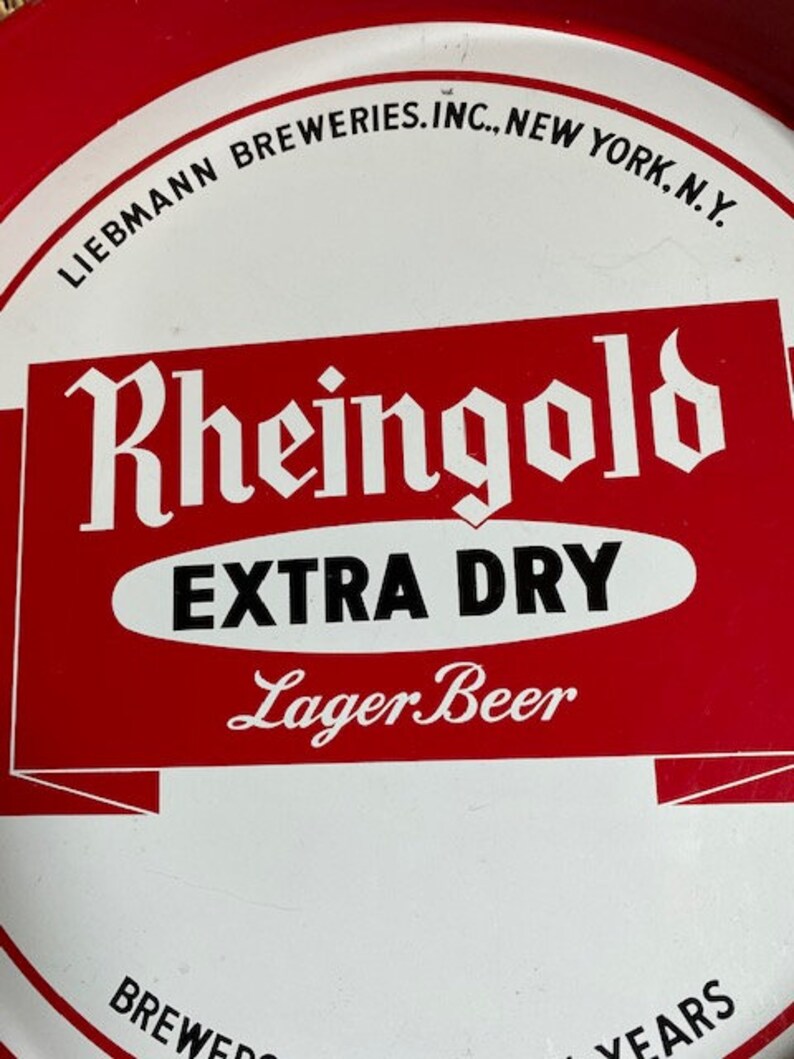Vintage Rheingold Extra Dry Lager Beer Tray image 3